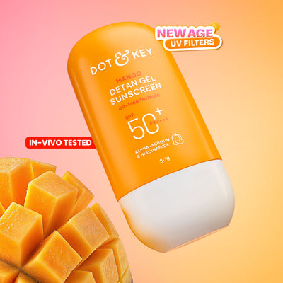 Mango Detan Gel Sunscreen, In-Vivo Tested SPF 50+ PA++++ - image 1