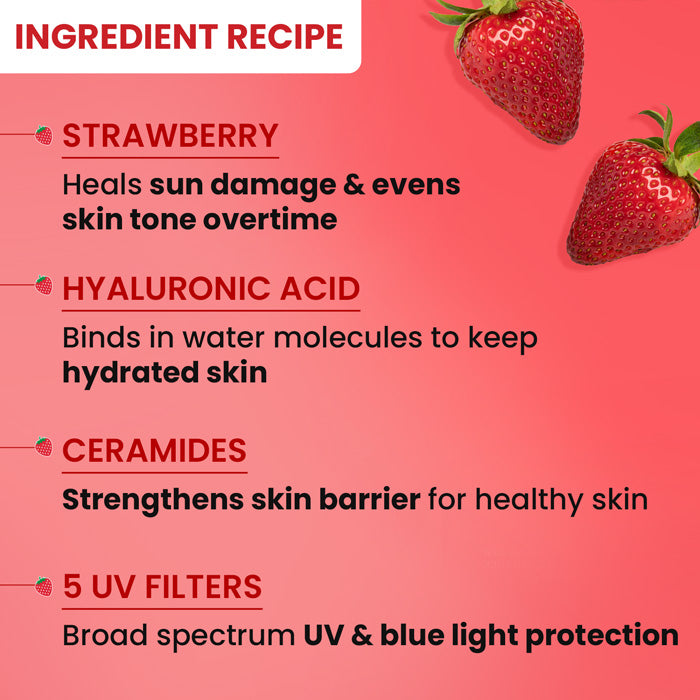 Strawberry Sunscreen Stick, In-Vivo Tested SPF 50+ PA++++ - image 6