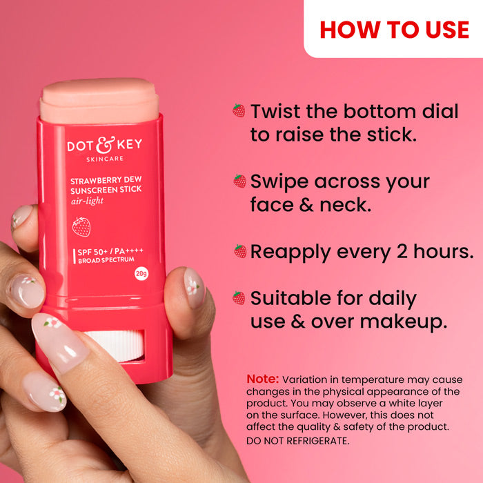 Strawberry Sunscreen Stick, In-Vivo Tested SPF 50+ PA++++ - image 7
