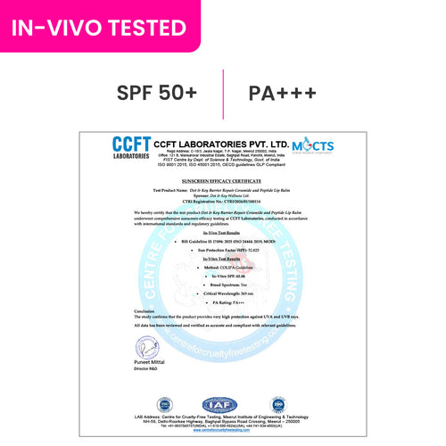 Ceramide + Peptide Lip Balm In-Vivo Tested SPF 50+ PA+++ - image 2