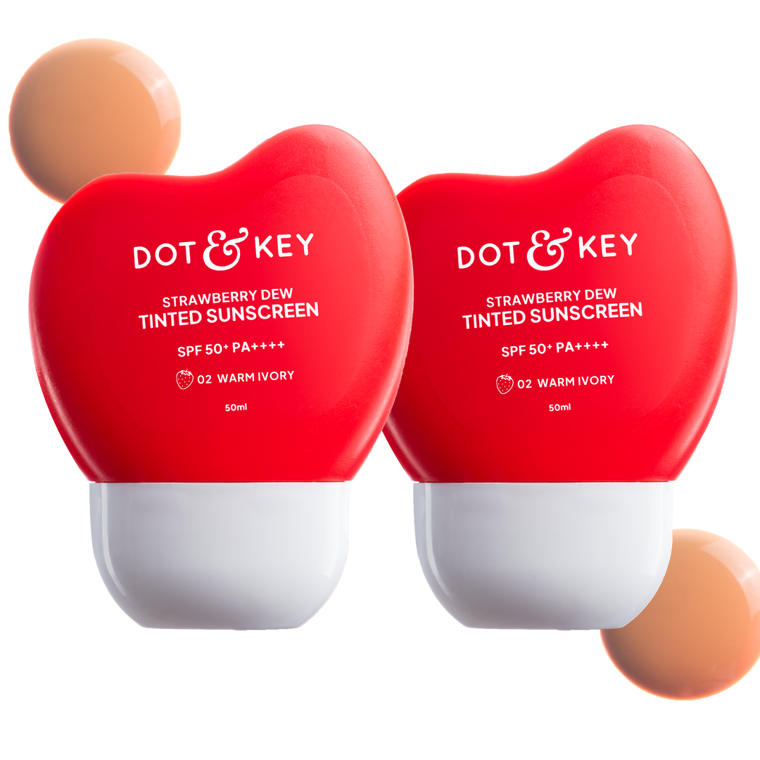 Strawberry Dew Tinted Sunscreen SPF 50+, Warm Ivory- Pack of 2 - image 1
